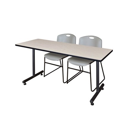 Kobe Rectangle Training Table, 66" W, 29" H, Laminate Top, Maple MKTRCT6624PL44GY